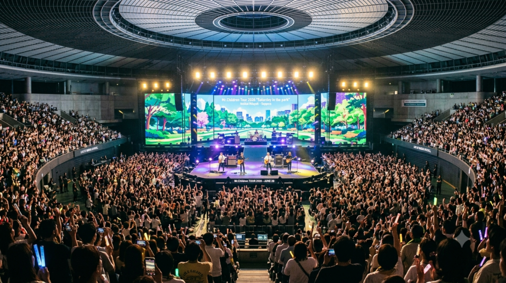 Mr.Children Tour 2026 “Saturday in the park” 2026/6/28 北海道立総合体育センター(北海きたえーる)のライブレポート