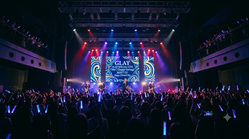 GLAY SPECIAL LIVE「We♡Zeppy Swing」 2026/7/27 Zepp DiverCityのライブレポート