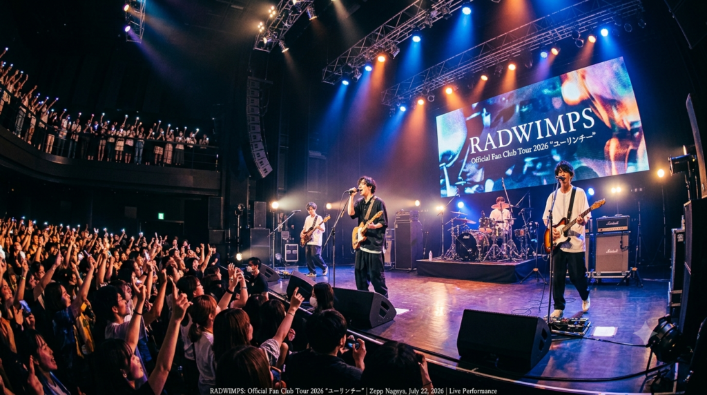 RADWIMPS Official Fan Club Tour 2026 “ユーリンチー” 2026/7/22 Zepp Nagoyaのライブレポート