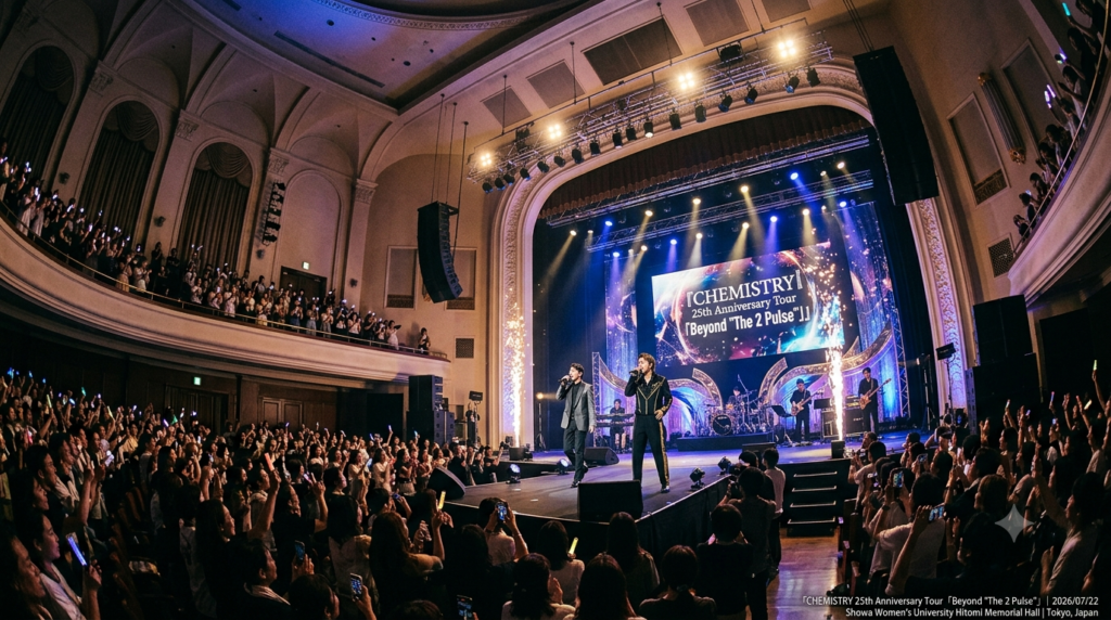 CHEMISTRY 25th Anniversary Tour 「Beyond “The 2 Pulse″」 2026/7/22 昭和女子大学 人見記念講堂のライブレポート