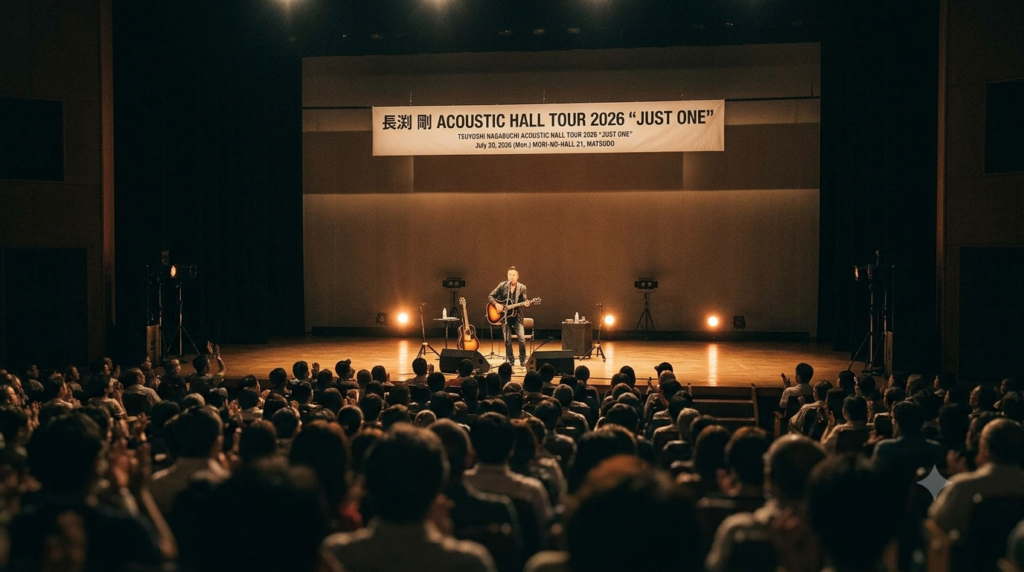 長渕剛 ACOUSTIC HALL TOUR 2026 “JUST ONE” 2026/7/20 松戸 森のホール21のライブレポート
