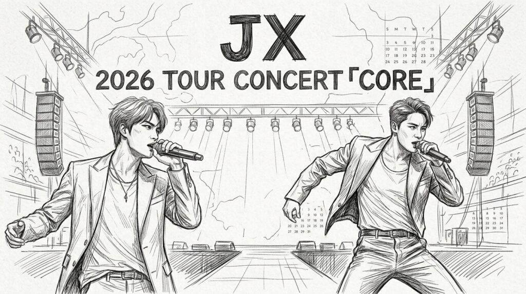 JX（ジェジュン＆ジュンス） 2026 TOUR CONCERT「CORE」のスケジュール・キャパ・ホテル予約
