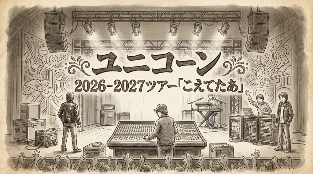 ユニコーン 2026-2027ツアー「こえてたあ」のスケジュール・キャパ・ホテル予約