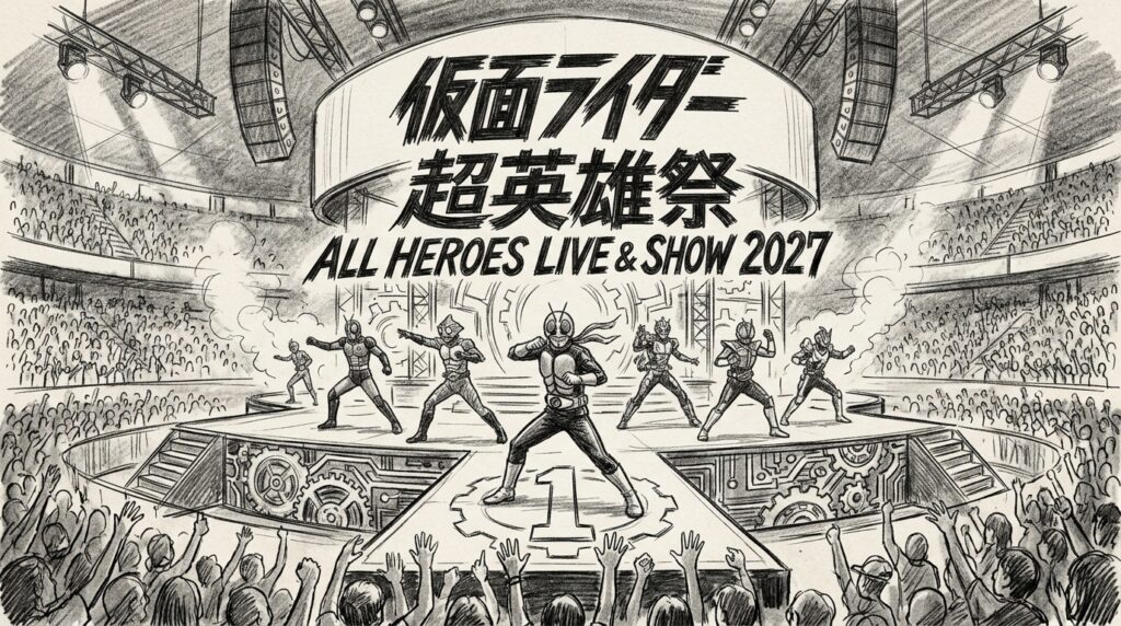 仮面ライダー 超英雄祭 ALL HEROES LIVE & SHOW 2027のスケジュール・キャパ・ホテル予約
