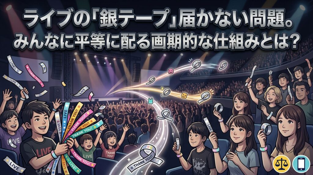 ライブの「銀テープ」届かない問題。みんなに平等に配る画期的な仕組みとは？