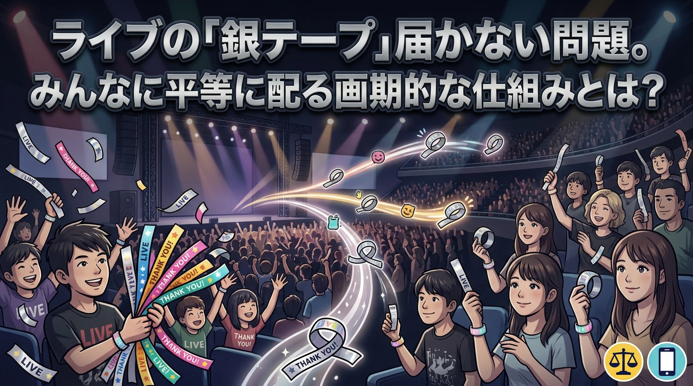 ライブの「銀テープ」届かない問題。みんなに平等に配る画期的な仕組みとは？