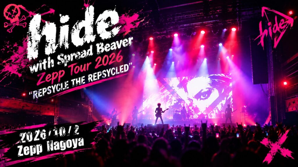 hide with Spread Beaver Zepp Tour 2026 “REPSYCLE THE REPSYCLED” Zepp Nagoya（2026/10/2）ファン反応まとめ