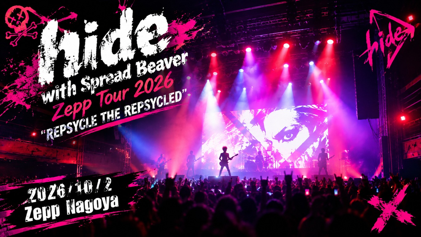 hide hide with Spread Beaver Zepp Tour 2026 “REPSYCLE THE REPSYCLED” 2026/10/2 Zepp Nagoyaのライブレポート