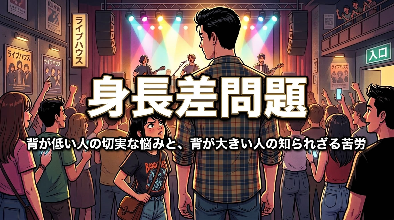 ライブの身長差問題 背が低い人の切実な悩みと、背が大きい人の知られざる苦労